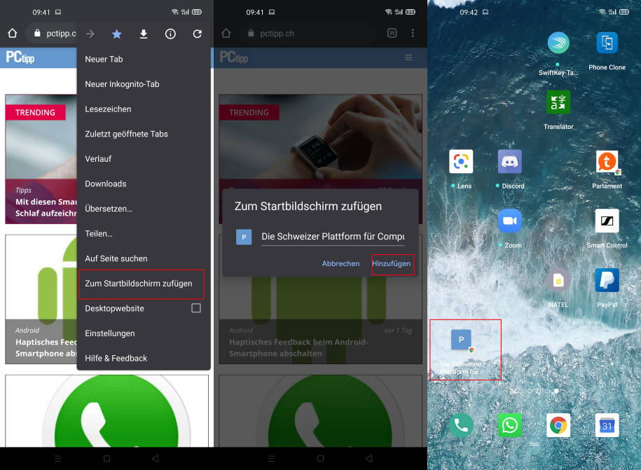 Android Webseite Auf Dem Home Screen Verknupfen Pctipp Ch