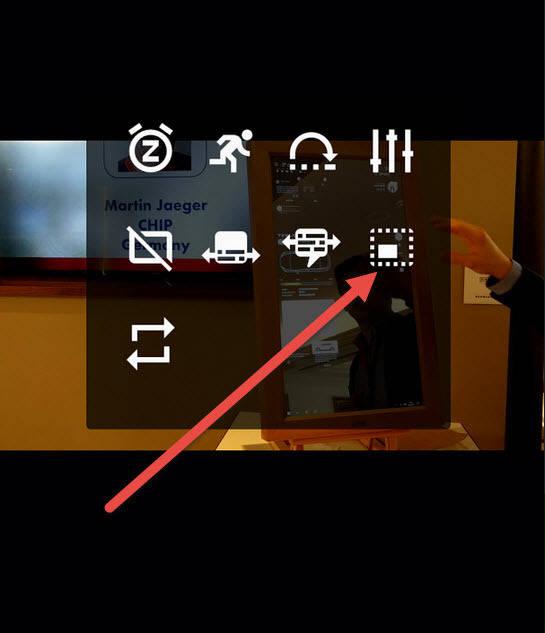 Über dieses Symbol (über das Drei-Punkte-Menü) aktivieren Sie den Bild-in-Bild-Modus