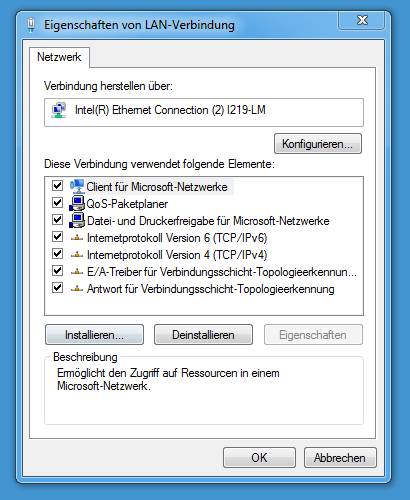 Bild 10: Glücklicherweise ist IPv6 meistens standardmässig aktiviert