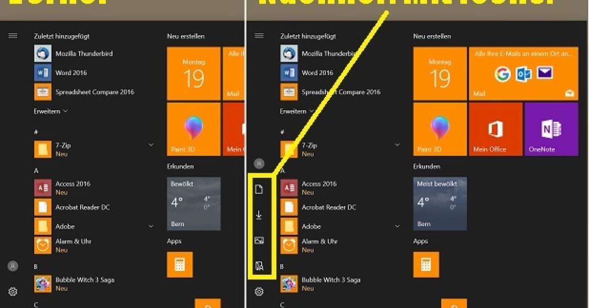 Windows 10 Startmenü Ordner Windows 10 Startmenü Ordner