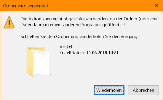 Windows Fehler Datei Oder Ordner In Benutzung Aber Durch Wen Pctipp Ch