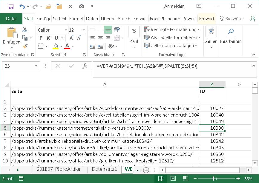 Excel Mehrstellige Zahl Aus Textzelle Extrahieren Pctipp Ch