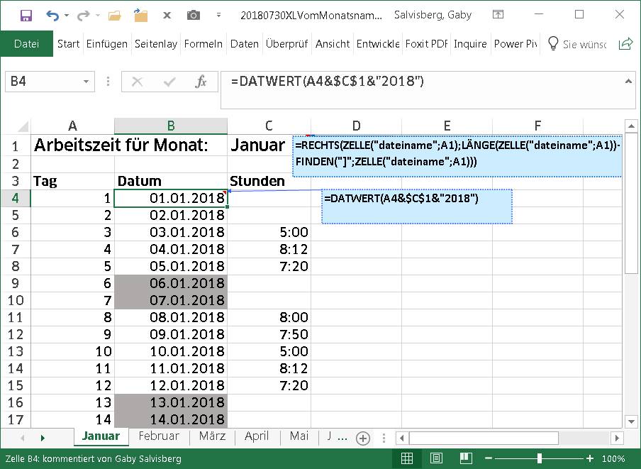 Excel TextMonatsnamen in Datum umwandeln pctipp.ch