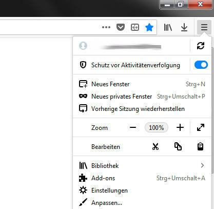Die Tracking Protection lässt sich jetzt direkt im Browsermenü aktivieren