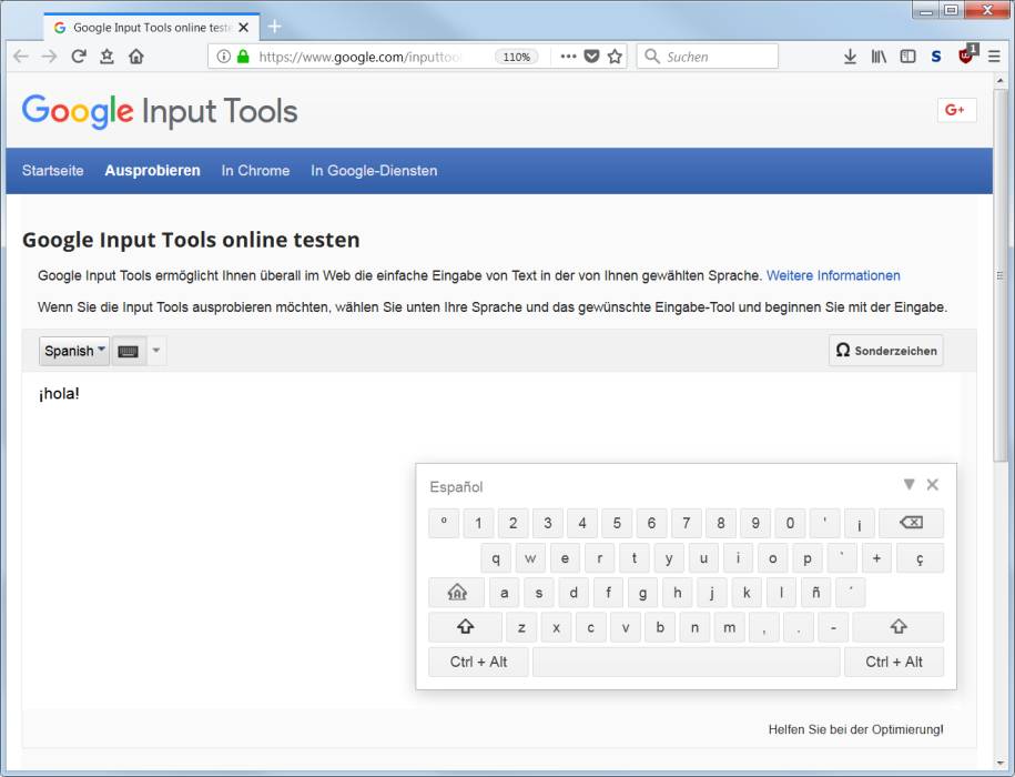 Nutzliches Google Tool Fur Internationale Zeichen Pctipp Ch