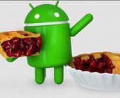 Ein Android-Roboter mit einem Stück Kuchen