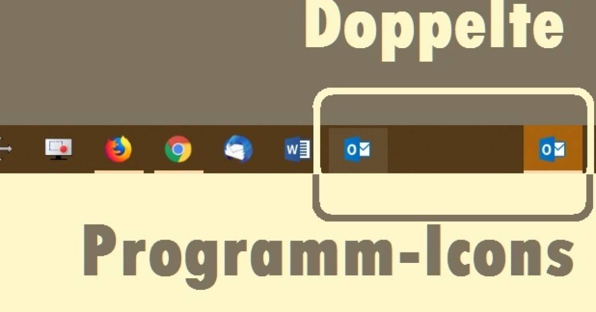 Windows 10 TaskleistenSymbol plötzlich doppelt pctipp.ch