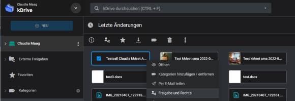 KDrive im Webbrowser