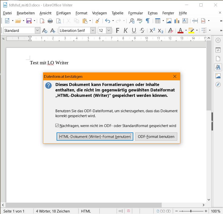 Bug Des Monats Libreoffice Halt Leere Docx Datei Fur Html Datei Pctipp Ch