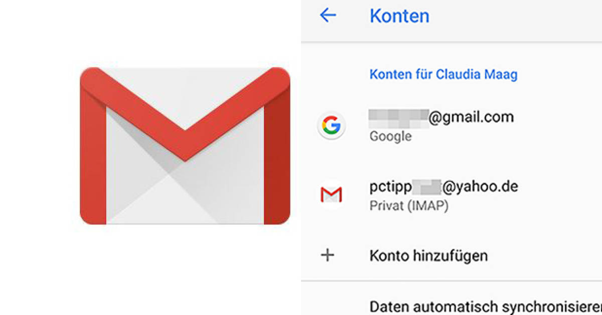 Gmail weitere EMailKonten hinzufügen pctipp.ch