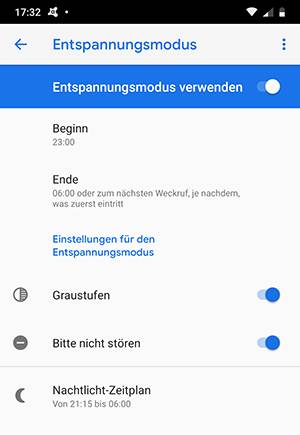 Entspannungsmodus