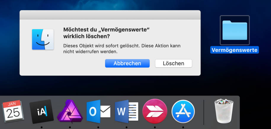 Mac-Tipp: Objekte sofort löschen - pctipp.ch