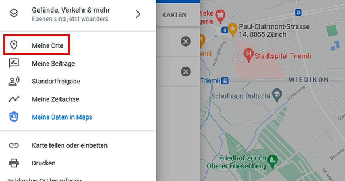 Google Maps: Das bietet «Meine Orte» heute - pctipp.ch