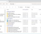 Der Explorer zeigt den Downloads-Ordner nach Zeitspanne gruppiert
