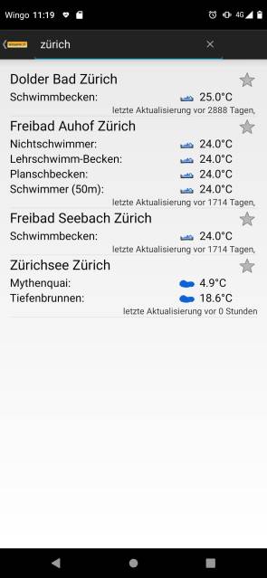 Wiewarm.ch für Android