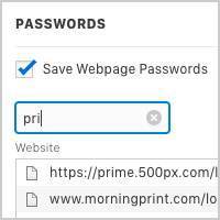 Ein Passwort-Tool ist an Bord