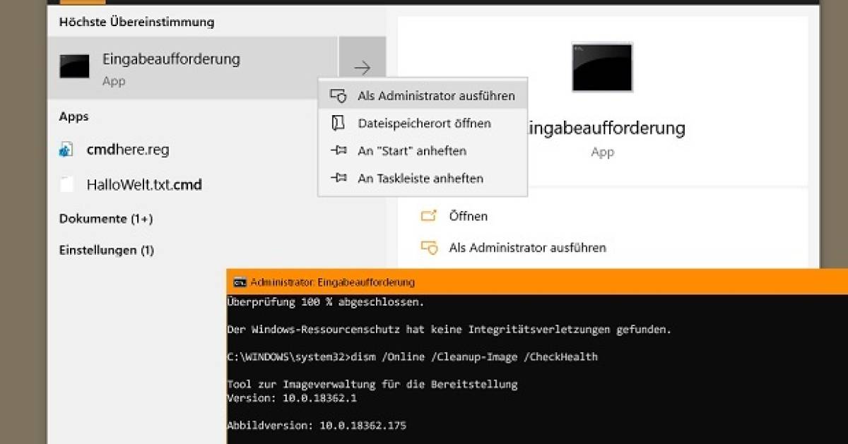 Windows 10: Startmenü und Systemdateien reparieren - pctipp.ch