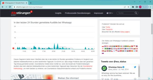 Die Webseite Allestörungen.ch