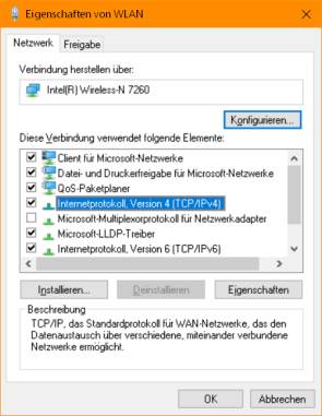 Die TCP/IP-Einstellungen