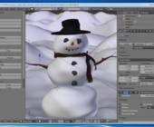 Ein in 3D erzeugter Schneemann in Blender