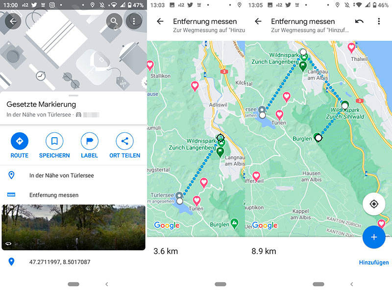 Google Maps Entfernung messen pctipp.ch