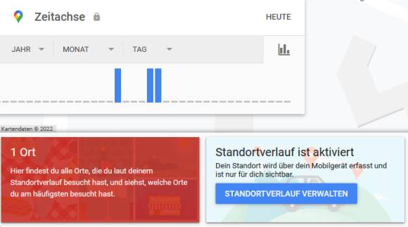 Google Zeitachse