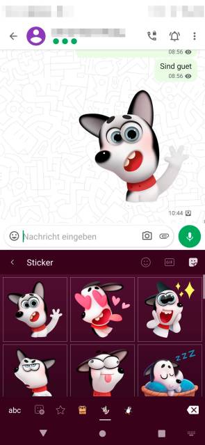 Sticker in der SwiftKey-App