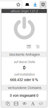 Bild 8: uBlock Origin ist ein effizienter
Werbe- und Tracker-Blocker
