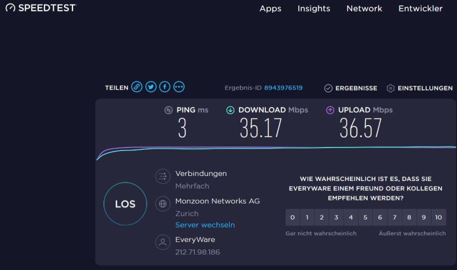 Was ist ein gutes Ergebnis bei einem Speedtest?