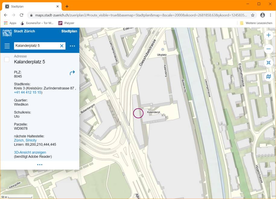 onlinetipp stadt zurich in welchem kreis ist diese adresse onlinepc ch