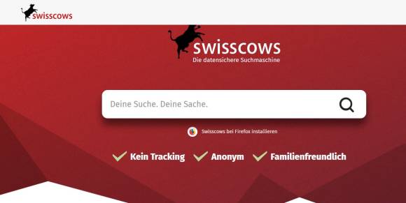 Swisscows Suchmaschine