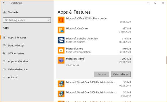 Teams-Deinstallation – Teil 1