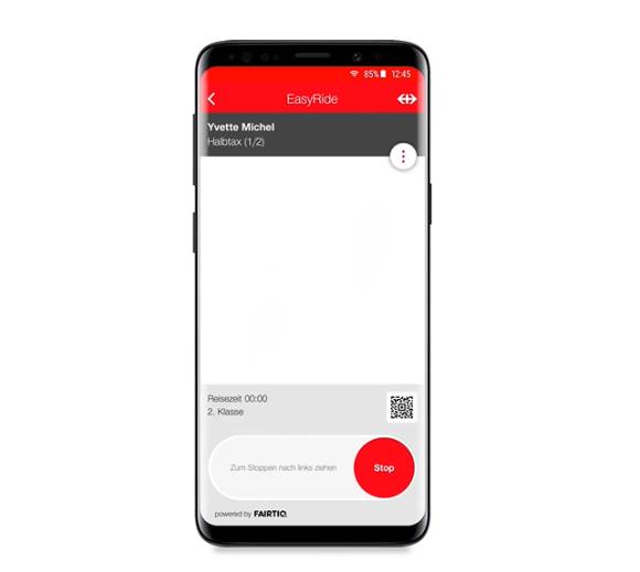 Easy-Ride-Funktion in der SBB-Mobile-App 