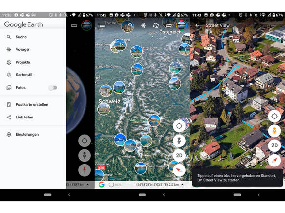 Android-Version von Google Earth