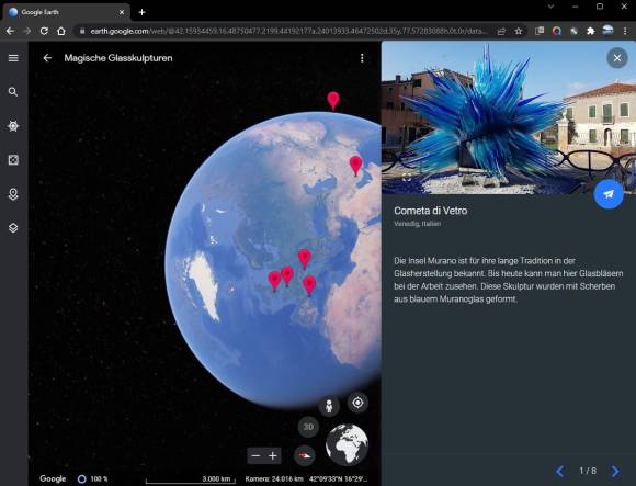 Magische Glasskulpturen via Google Earth entdecken