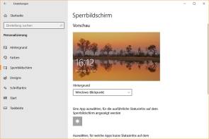 Blickpunkt-Bilder für den Sperrbildschirm 