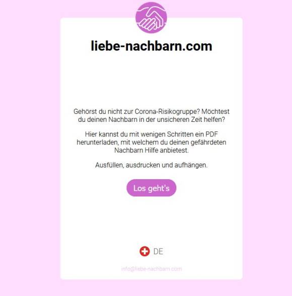Screenshot von liebe-nachbarn.com