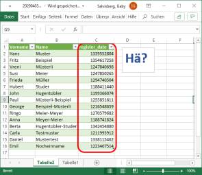 Was sind das für merkwürdige zehnstellige Zeitangaben? 