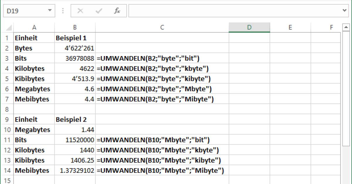 Excel bytes sale