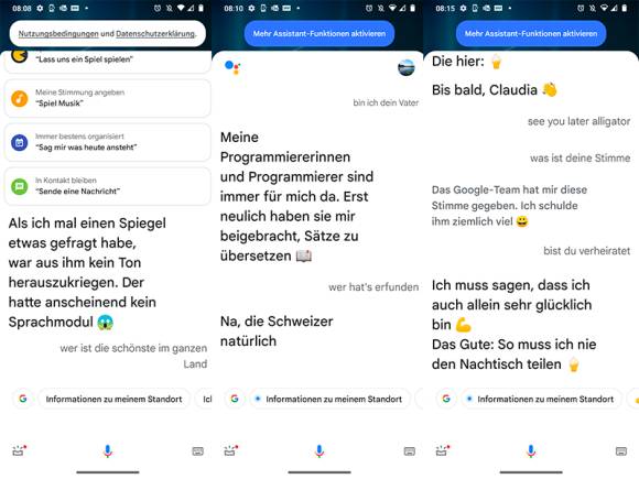 Fragen und Antworten mit Google Assistant