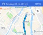 Screenshot Google Maps auf dem Smartphone