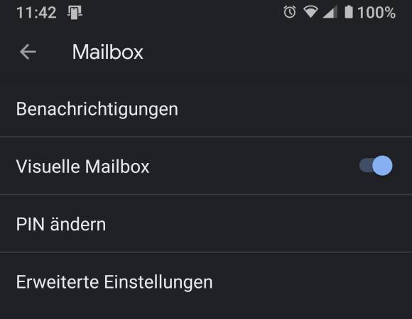 Aktivieren Sie Visuelle Mailbox, falls nicht aktiv