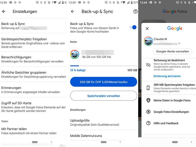 Automatische FotoSicherung ins GoogleKonto deaktivieren so gehts pctipp.ch