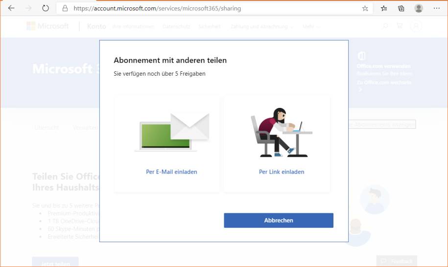Microsoft Office 365 Lizenz mit einem Familienmitglied teilen pctipp.ch