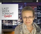 Fun-Hintergrund in Teams mit Gaby als Last Week Tonight Sprecherin