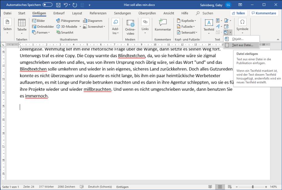 Word/LibreOffice Mehrere Dokumente zusammenfügen pctipp.ch