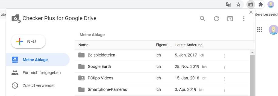 Mit Chrome Add on Mini Version von Google Drive nutzen pctipp ch