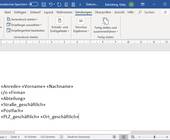 Adressblock in Word