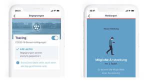 Screenshots aus der SwissCovid-App 