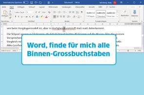 Aufmacherbild mit Word-Beispieltext 